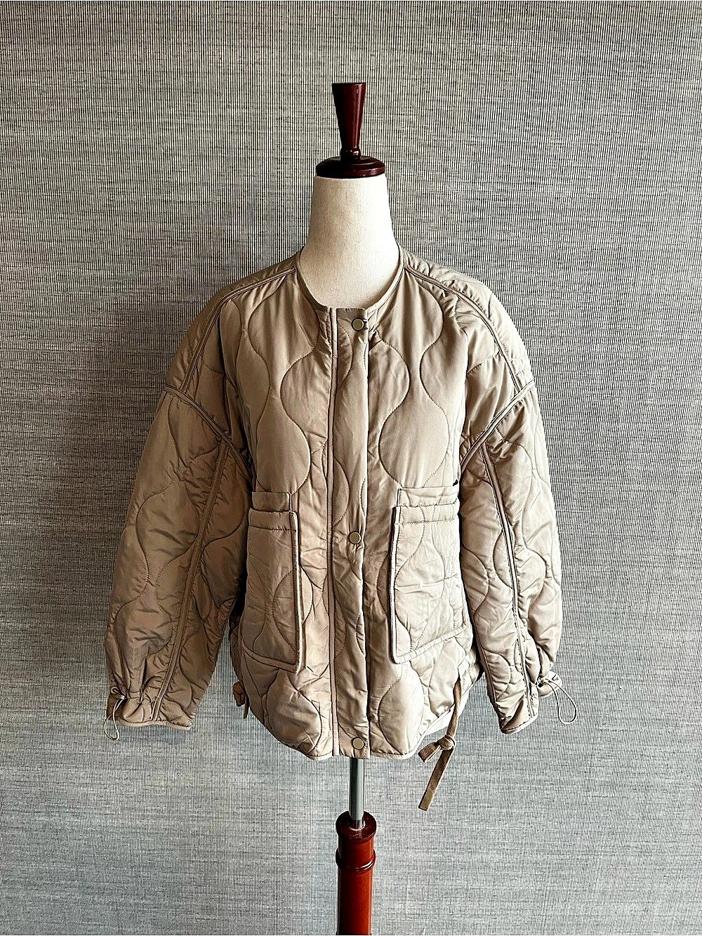 ModRef Beige Quilted Jacket Size Small - Picture 2 of 9